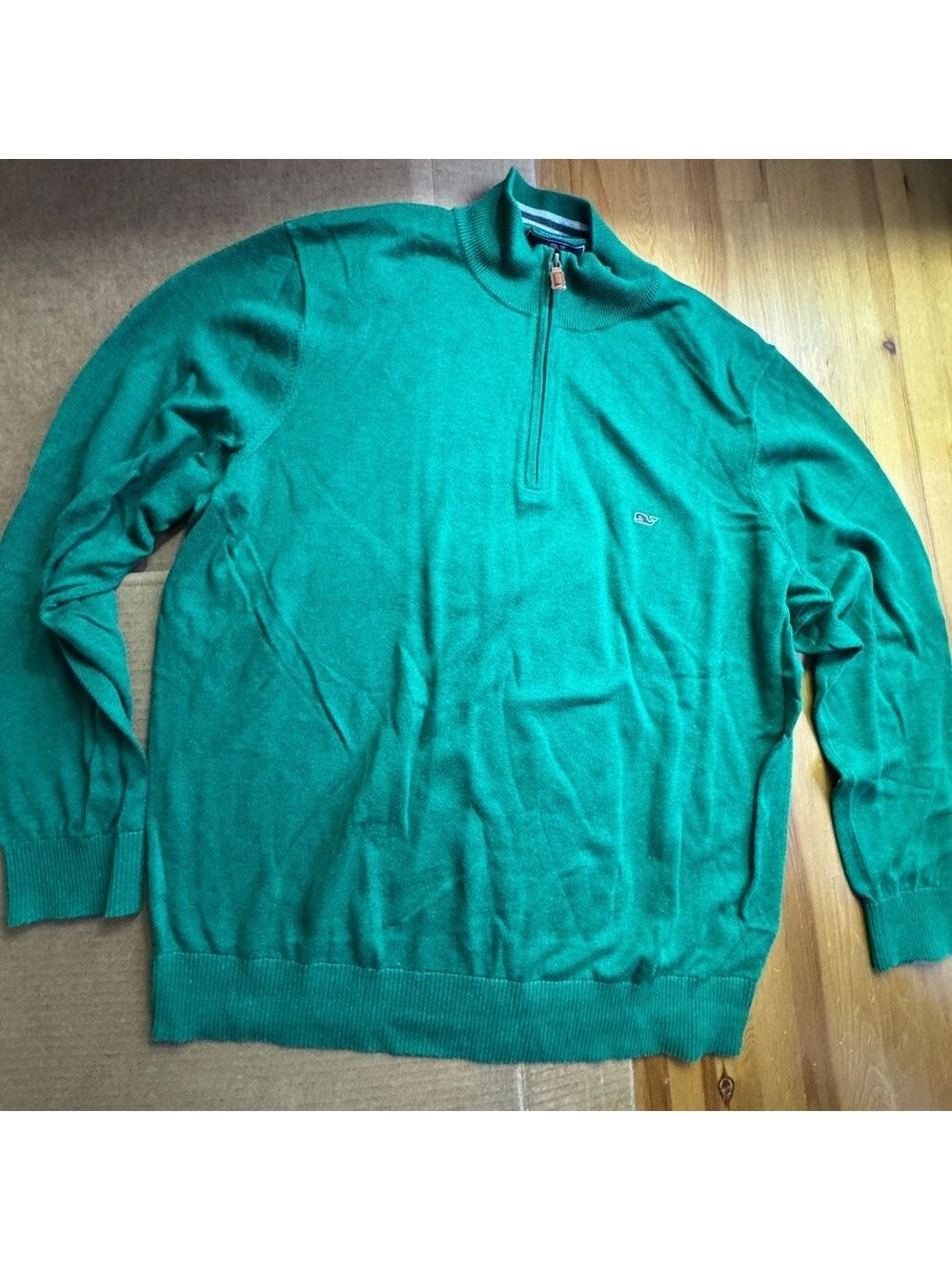 Vineyard vines performance quarter zip pullover green size XL